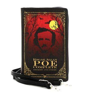 Edgar Allan Poe Book Purse Clutch Bag - Book Lover Gifts